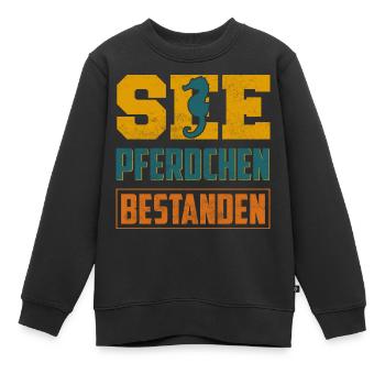 Seepferdchen Bestanden Schwimmabzeichen - Kinder Premium Organic Sweatshirt - Schwarz - Vorne - AI Model Kid Female (0cm)