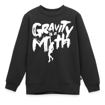 Schwerkraft ist ein Mythos Klettern Kletterer - Kinder Premium Organic Sweatshirt - Schwarz - Vorne - AI Model Kid Female (0cm)