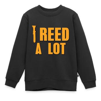 Klarinette - Kinder Premium Organic Sweatshirt - Schwarz - Vorne - AI Model Kid Female (0cm)