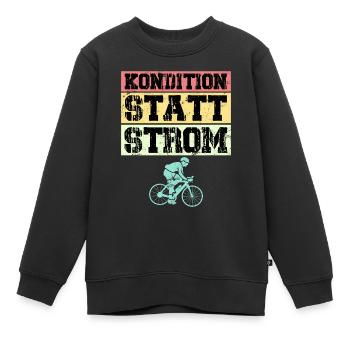 Radrennen Spruch Fahrradfahrer Fahrrad - Kinder Premium Organic Sweatshirt - Schwarz - Vorne - AI Model Kid Female (0cm)
