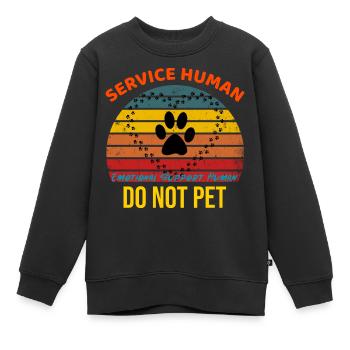 Service humain, soutien émotionnel humain - Sweat Premium enfant bio - noir - Devant - AI Model Kid Female (0cm)