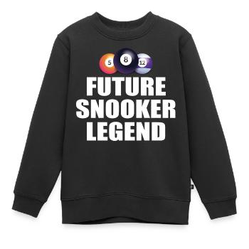 future snooker legend snooker Billardtisch - Kinder Premium Organic Sweatshirt - Schwarz - Vorne - AI Model Kid Female (0cm)