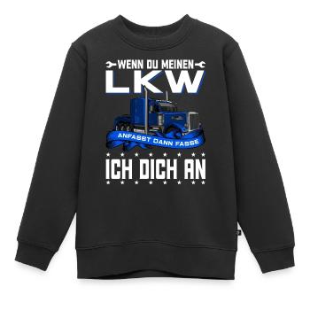Brummi LKW Fahrer Motiv T Shirt 152 - Kinder Premium Organic Sweatshirt - Schwarz - Vorne - AI Model Kid Female (0cm)
