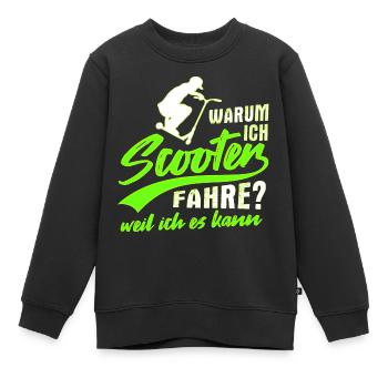 Stunt Scooter Tretroller Rollerfahrer Geschenk - Kinder Premium Organic Sweatshirt - Schwarz - Vorne - AI Model Kid Female (0cm)