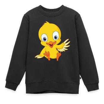 Süßer Küken - Kinder Premium Organic Sweatshirt - Schwarz - Vorne - AI Model Kid Female (0cm)