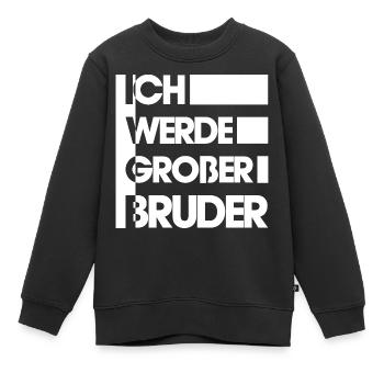 Bruder Geschwister Brüder - Kinder Premium Organic Sweatshirt - Schwarz - Vorne - AI Model Kid Female (0cm)