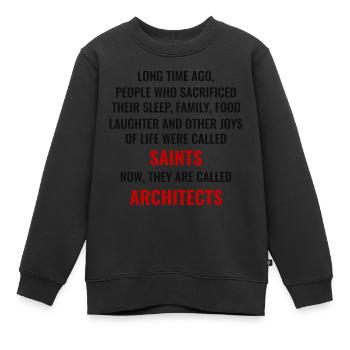 Architecte Architecte Étudiant Architecte Drôle - Sweat Premium enfant bio - noir - Devant - AI Model Kid Female (0cm)