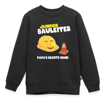 Junior Bauleiter Kinder Lustiger Spruch - Kinder Premium Organic Sweatshirt - Schwarz - Vorne - AI Model Kid Female (0cm)