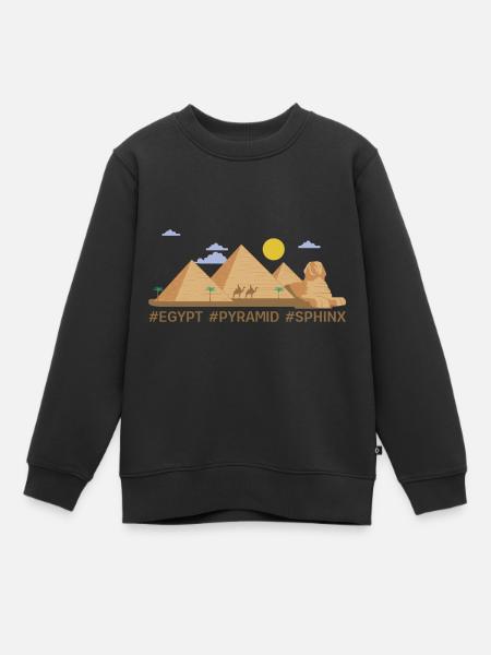 Pyramides - Sweat Premium enfant bio - noir