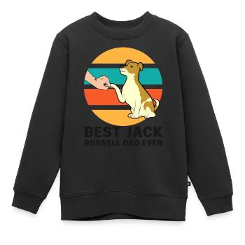 Jack Russel Papa - Kinder Premium Organic Sweatshirt - Schwarz - Vorne - AI Model Kid Female (0cm)