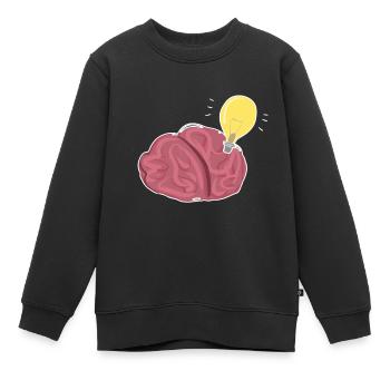 lampe gehirn organ intellignez denken - Kinder Premium Organic Sweatshirt - Schwarz - Vorne - AI Model Kid Female (0cm)