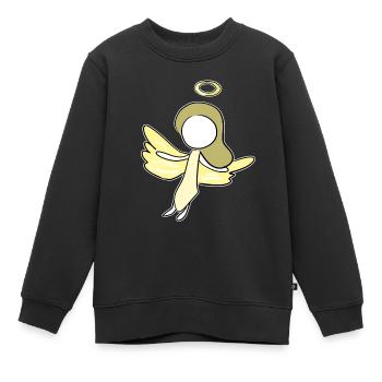symbole de la femme protectrice des anges - Sweat Premium enfant bio - noir - Devant - AI Model Kid Female (0cm)