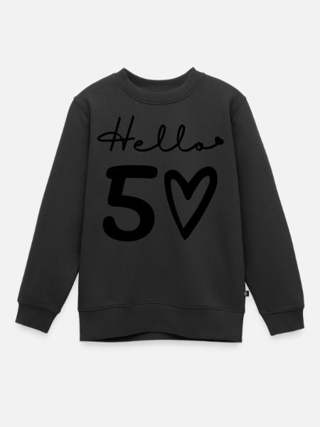 Hallo 50. 50. Geburtstag - Kinder Premium Organic Sweatshirt - Schwarz