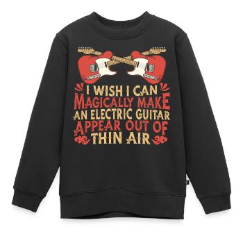 Guitare électrique Guitare électrique Guitariste Guitare - Sweat Premium enfant bio - noir - Devant - AI Model Kid Female (0cm)