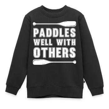 Rafting Wildwasser Kanu Kajak - Kinder Premium Organic Sweatshirt - Schwarz - Vorne - AI Model Kid Female (0cm)