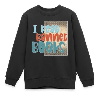J’ai lu des livres interdits 45 - Sweat Premium enfant bio - noir - Devant - AI Model Kid Female (0cm)