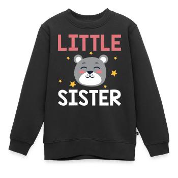 Petite sœur - Sweat Premium enfant bio - noir - Devant - AI Model Kid Female (0cm)