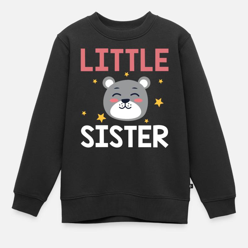 Schwesterchen - Kinder Premium Organic Sweatshirt - Schwarz