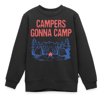 Campers Gonna Camp Summer Vacation Tropical Trip - Kinder Premium Organic Sweatshirt - Schwarz - Vorne - AI Model Kid Female (0cm)