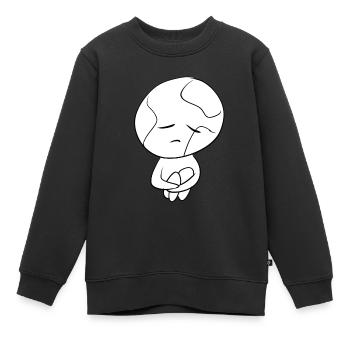 la terre triste protection du climat symbole de la planète - Sweat Premium enfant bio - noir - Devant - AI Model Kid Female (0cm)