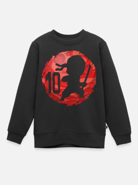 Ninja 10ème anniversaire Garçon 10 ans Enfants - Sweat Premium enfant bio - noir