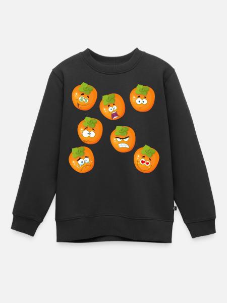 Kakipflaume - Kinder Premium Organic Sweatshirt - Schwarz