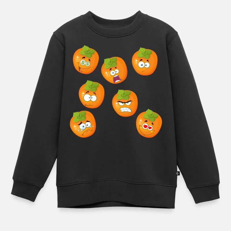 Kakipflaume - Kinder Premium Organic Sweatshirt - Schwarz