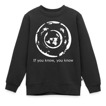 Map Earth - If you know, you know - Kids Premium Organic Sweatshirt - black - Front - AI Model Kid Female (0cm)