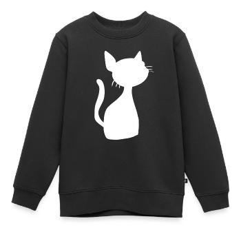 Symbole Chat Animal Animal de compagnie - Sweat Premium enfant bio - noir - Devant - AI Model Kid Female (0cm)