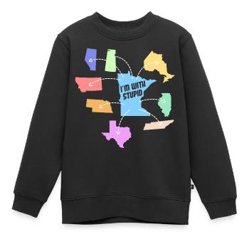 Minnesota Staaten Design für stolze Minnesotaner - Kinder Premium Organic Sweatshirt - Schwarz - Vorne - AI Model Kid Female (0cm)