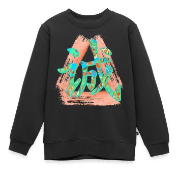 honnêteté e 4 - Sweat Premium enfant bio - noir - Devant - AI Model Kid Female (0cm)