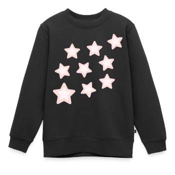 Astérisque rose - Sweat Premium enfant bio - noir - Devant - AI Model Kid Female (0cm)