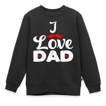 Ich liebe Papa SE - Kinder Premium Organic Sweatshirt - Schwarz - Vorne - AI Model Kid Female (0cm)