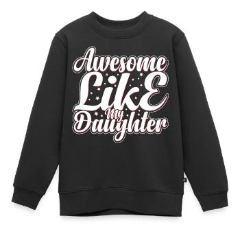 Fête des Pères - Sweat Premium enfant bio - noir - Devant - AI Model Kid Female (0cm)