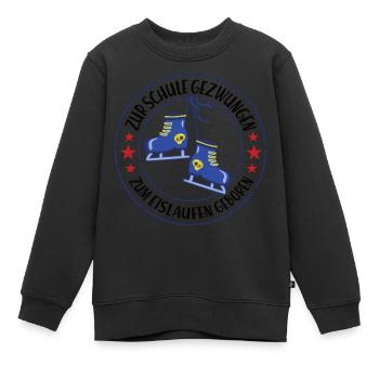 Eislaufen Eisläufer Schlittschuh Eishockey Läufer - Kinder Premium Organic Sweatshirt - Schwarz - Vorne - AI Model Kid Female (0cm)