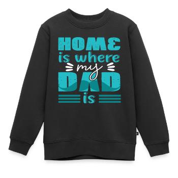 Fête des Pères - Sweat Premium enfant bio - noir - Devant - AI Model Kid Female (0cm)