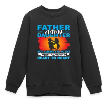 Vater und Tochter - Kinder Premium Organic Sweatshirt - Schwarz - Vorne - AI Model Kid Female (0cm)
