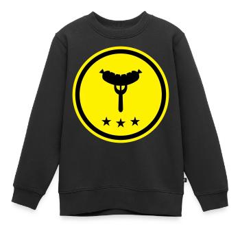 Sausage fork - Kids Premium Organic Sweatshirt - black - Front - AI Model Kid Female (0cm)