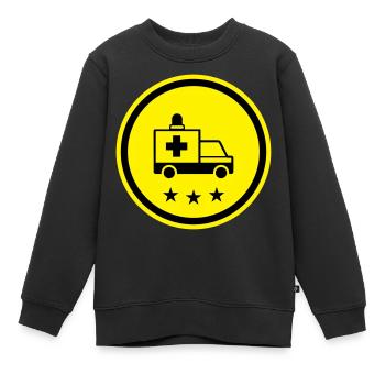 Krankenwagen Ambulance - Kinder Premium Organic Sweatshirt - Schwarz - Vorne - AI Model Kid Female (0cm)