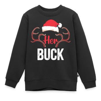 Cadeaux de Noël Noël - Sweat Premium enfant bio - noir - Devant - AI Model Kid Female (0cm)
