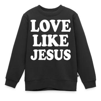 Love like jesus - Kinder Premium Organic Sweatshirt - Schwarz - Vorne - AI Model Kid Female (0cm)