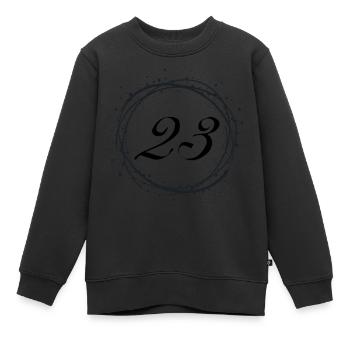 23 - Kids Premium Organic Sweatshirt - black - Front - AI Model Kid Female (0cm)