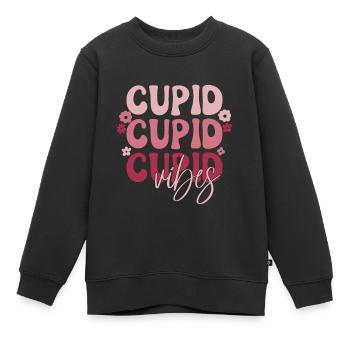 T-shirt Idée cadeau Coeur Amour de Saint-Valentin - Sweat Premium enfant bio - noir - Devant - AI Model Kid Female (0cm)