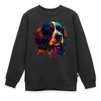 Süsser Hund - Kinder Premium Organic Sweatshirt - Schwarz - Vorne - AI Model Kid Female (0cm)