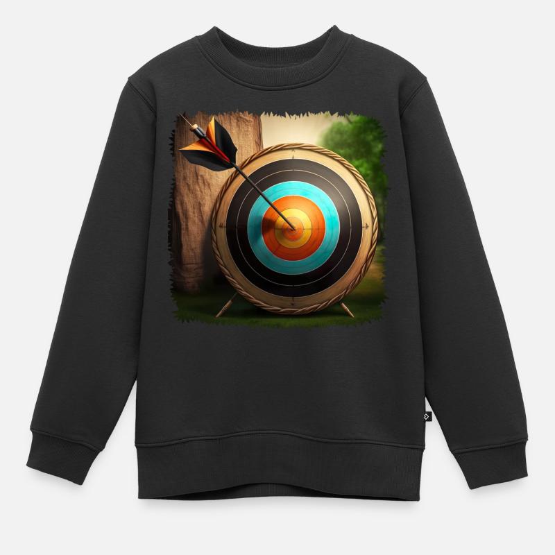 Archery requires high precision - Kids Premium Organic Sweatshirt - black