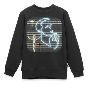 Amen (Beten) - Club WoW - Kinder Premium Organic Sweatshirt - Schwarz - Vorne - AI Model Kid Female (0cm)