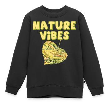 linde e 277 - Kinder Premium Organic Sweatshirt - Schwarz - Vorne - AI Model Kid Female (0cm)