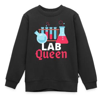 Königin des Labors, Queen of the lab - Sweat Premium enfant bio - noir - Devant - AI Model Kid Female (0cm)