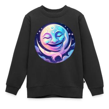 Mystic Moon - Kinder Premium Organic Sweatshirt - Schwarz - Vorne - AI Model Kid Female (0cm)