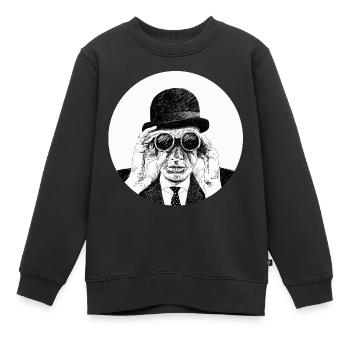 Espion - Sweat Premium enfant bio - noir - Devant - AI Model Kid Female (0cm)